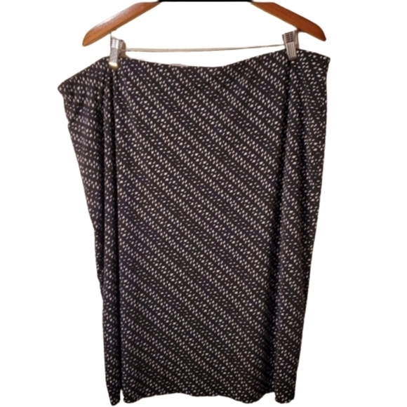 Vince Camuto Pencil Skirt 3X Black White Geometric - Picture 1 of 4